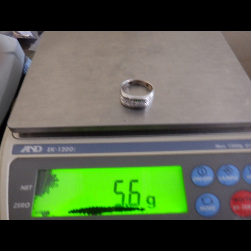 14k white gold Wedding band Ring - Picture 5 of 5